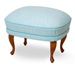 Footstool aqua, fabric Panaro